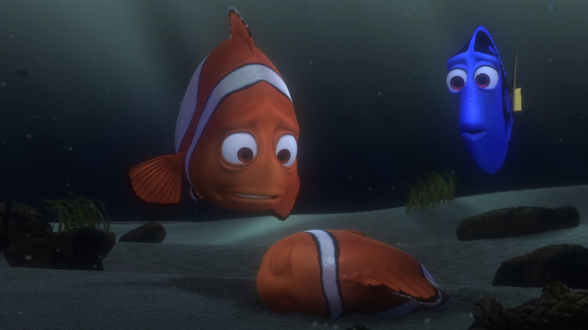 Marlin is faced with a similar event as when he first found Nemo after the ...